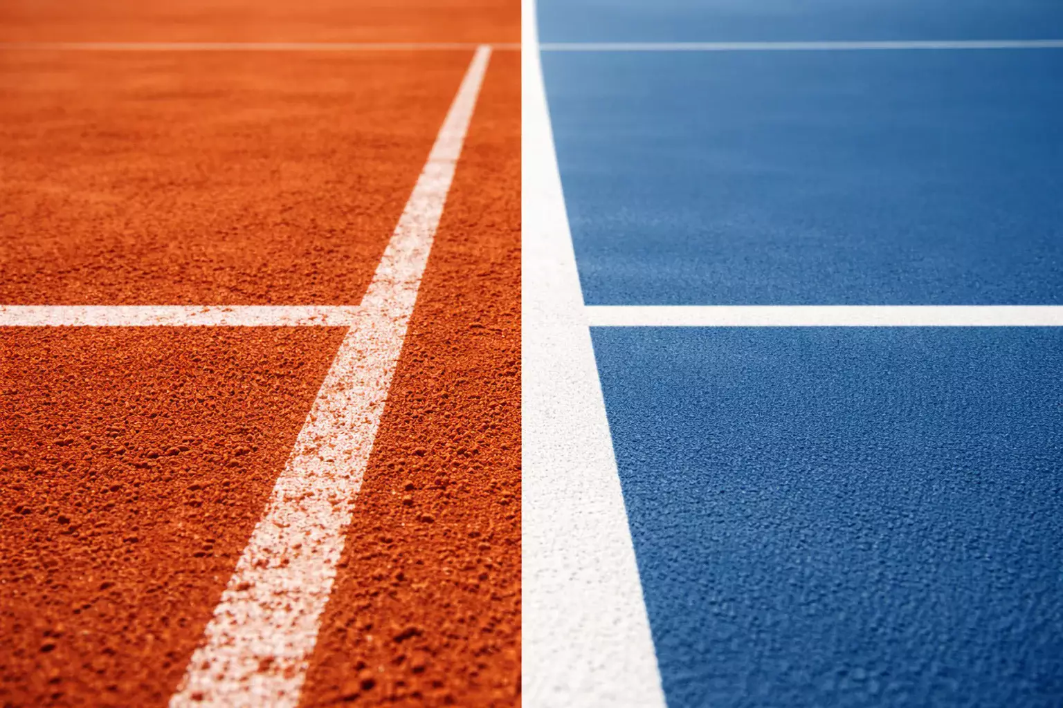 Comparación de superficies de tenis: pista de tierra batida y pista dura
